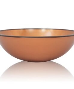 vidaXL Wasbak gehard glas 42 cm bruin