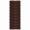 vidaXL Washandjes FROGN 10 st 30x30 cm 360 g/m² bruin