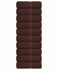 vidaXL Washandjes FROGN 10 st 30x30 cm 360 g/m² bruin