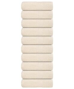 vidaXL Washandjes FROGN 10 st 30x30 cm 360 g/m² crème
