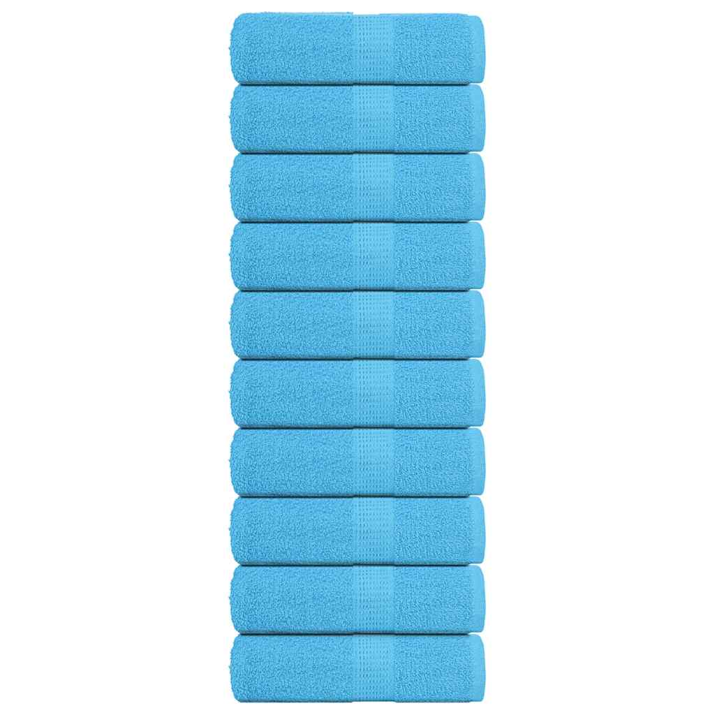 vidaXL Washandjes FROGN 10 st 30x30 cm 360 g/m² turquoise