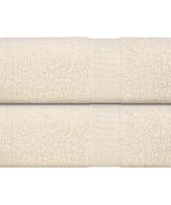 vidaXL Washandjes FROGN 2 st 30x30 cm 360 g/m² crème