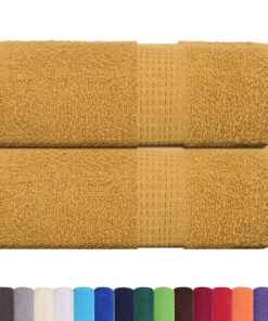 vidaXL Washandjes FROGN 2 st 30x30 cm 360 g/m² goud