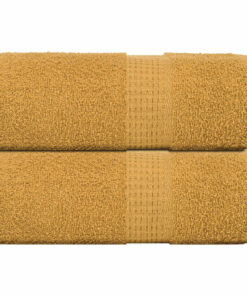 vidaXL Washandjes FROGN 2 st 30x30 cm 360 g/m² goud