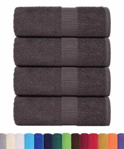 vidaXL Washandjes FROGN 4 st 15x21 cm 360 g/m² antraciet