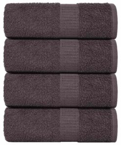 vidaXL Washandjes FROGN 4 st 15x21 cm 360 g/m² antraciet