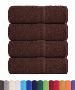 vidaXL Washandjes FROGN 4 st 30x30 cm 360 g/m² bruin