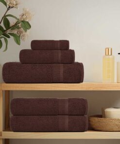 vidaXL Washandjes FROGN 4 st 30x30 cm 360 g/m² bruin