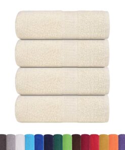 vidaXL Washandjes FROGN 4 st 30x30 cm 360 g/m² crème