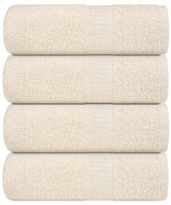 vidaXL Washandjes FROGN 4 st 30x30 cm 360 g/m² crème