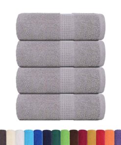 vidaXL Washandjes FROGN 4 st 30x30 cm 360 g/m² grijs