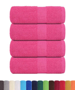 vidaXL Washandjes FROGN 4 st 30x30 cm 360 g/m² roze