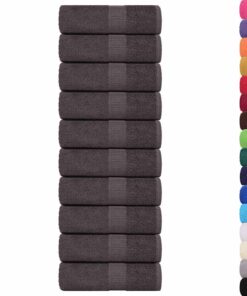 vidaXL Washandjes FROGN 50 st 15x21 cm 360 g/m² antraciet