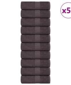 vidaXL Washandjes FROGN 50 st 30x30 cm 360 g/m² antraciet