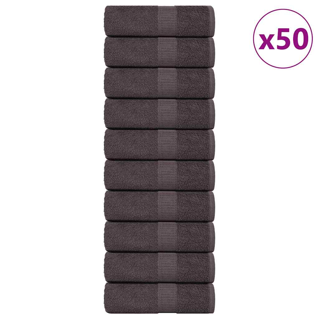 vidaXL Washandjes FROGN 50 st 30x30 cm 360 g/m² antraciet