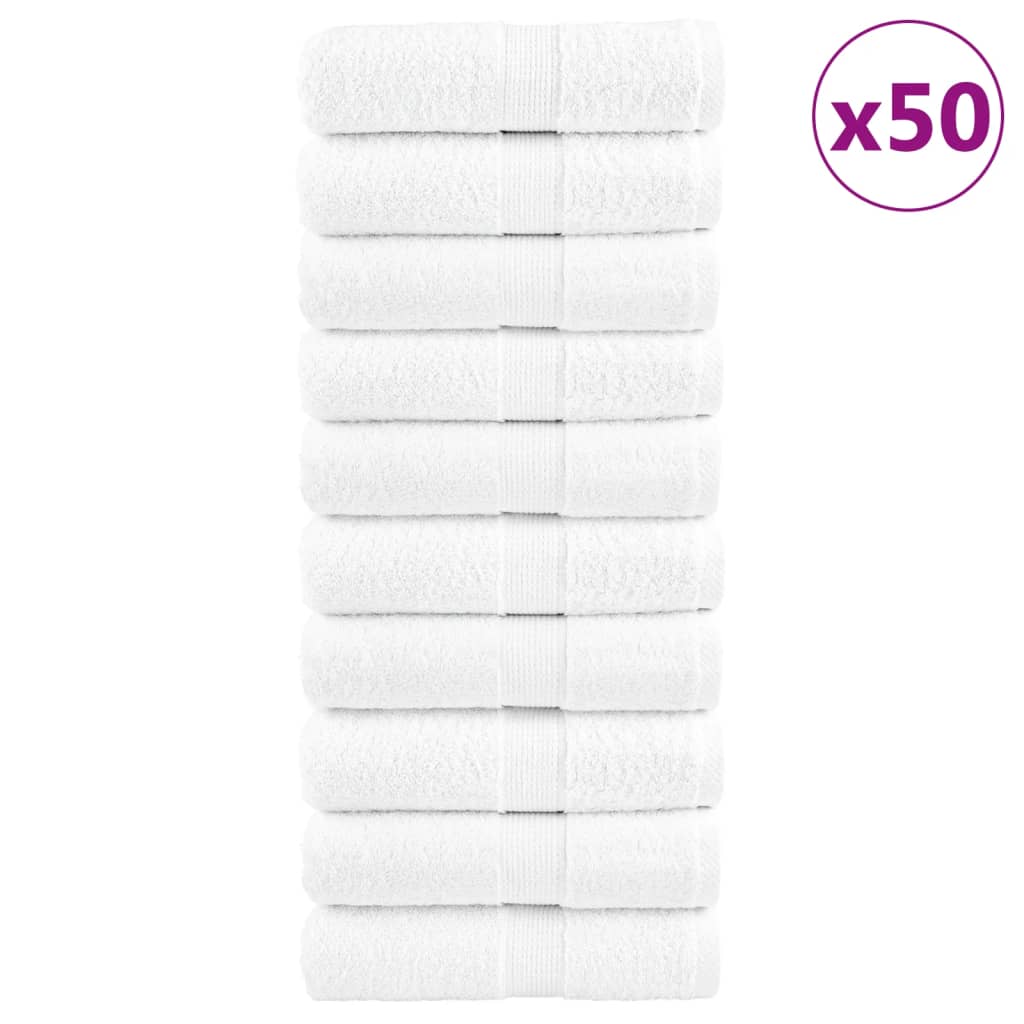 vidaXL Washandjes SOLUND 50 st hoogwaardig 600 g/m² 15x21 cm