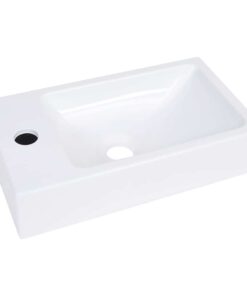 vidaXL Wastafel 400x220x90 mm SMC wit