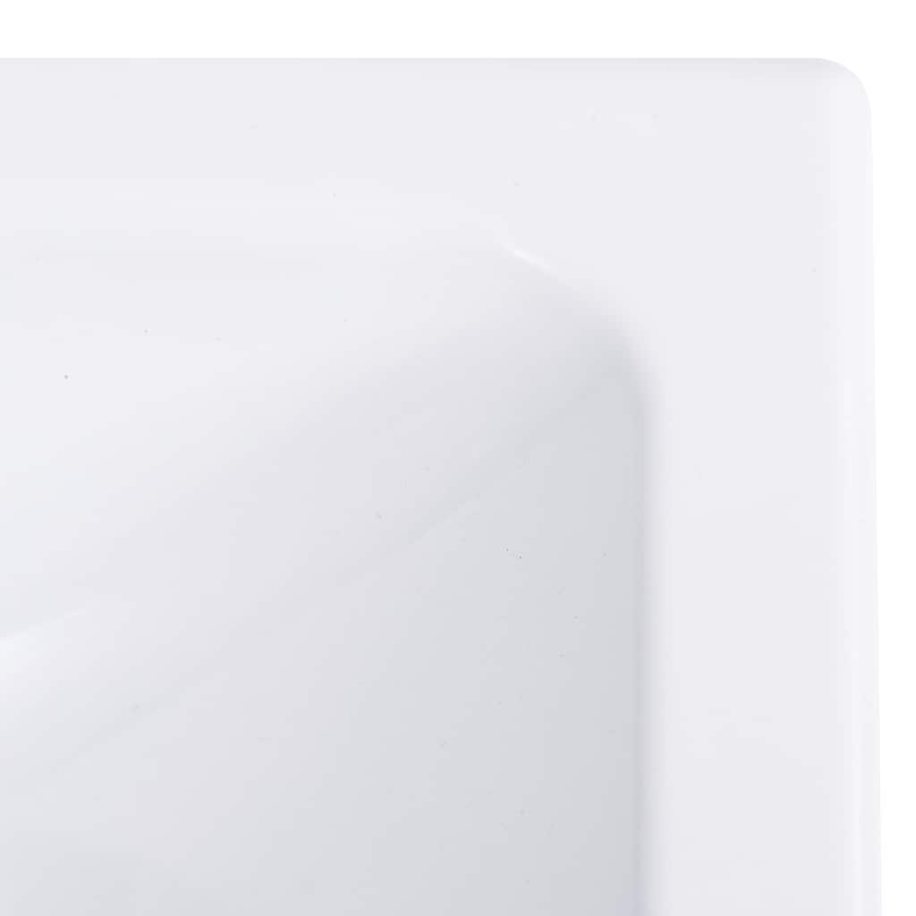 vidaXL Wastafel 400x220x90 mm SMC wit - Image 5