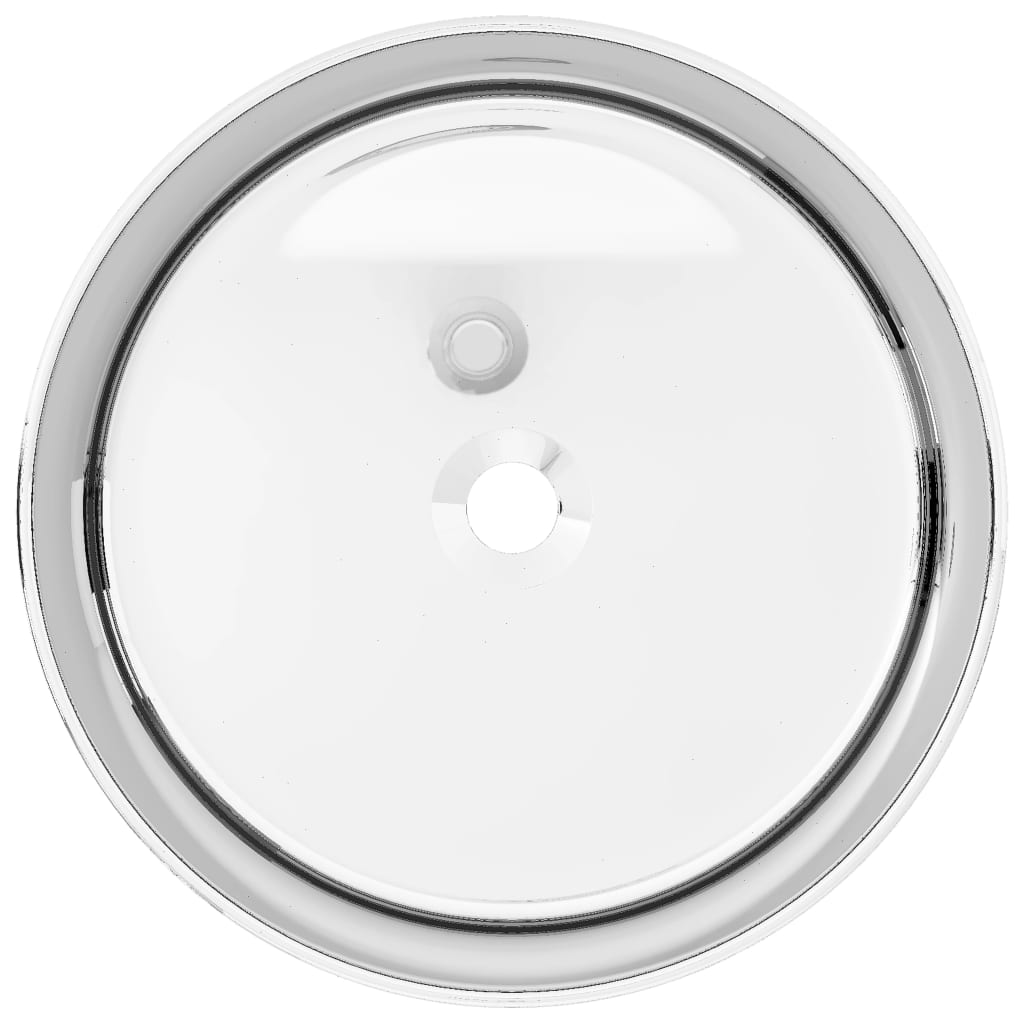 vidaXL Wastafel 40x15 cm keramiek zilverkleurig - Image 3