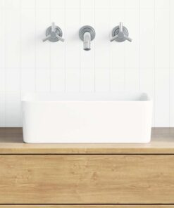 vidaXL Wastafel 40x30x13 cm keramiek wit