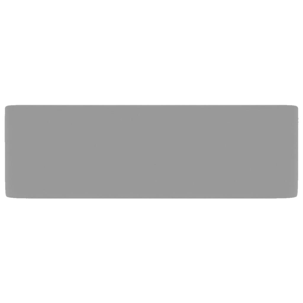 vidaXL Wastafel 41x30x12 cm keramiek mat lichtgrijs - Image 4