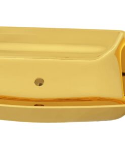 5 cm keramiek goudkleurig