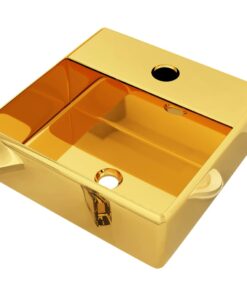 5 cm keramiek goudkleurig