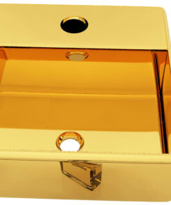 5 cm keramiek goudkleurig