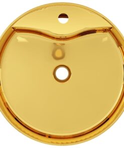 5 cm keramiek goudkleurig