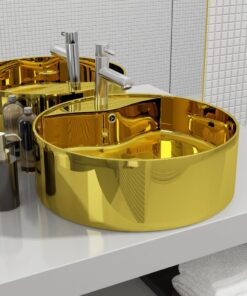 vidaXL Wastafel met overloop 46