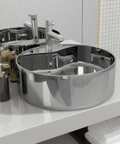 vidaXL Wastafel met overloop 46