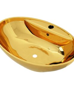 5x39x21 cm keramiek goudkleurig