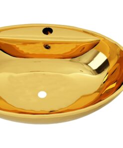 5x39x21 cm keramiek goudkleurig