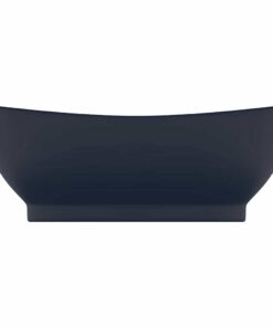 vidaXL Wastafel met overloop ovaal 58