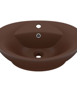 5x39 cm keramiek mat donkerbruin