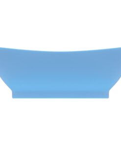 vidaXL Wastafel met overloop ovaal 58