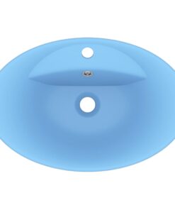 5x39 cm keramiek mat lichtblauw