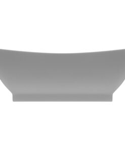 vidaXL Wastafel met overloop ovaal 58