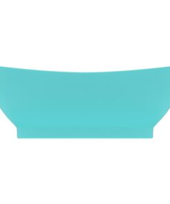 vidaXL Wastafel met overloop ovaal 58