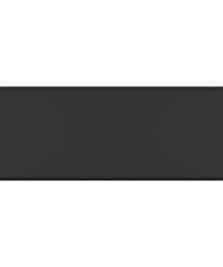 vidaXL Wastafel met overloop vierkant 41x41 cm keramiek matzwart