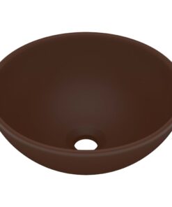 5x14 cm keramiek mat donkerbruin