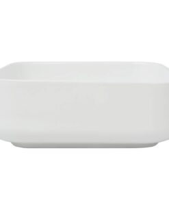 vidaXL Wastafel vierkant wit 39x39x13