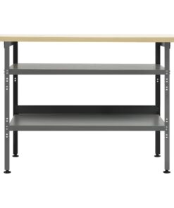 vidaXL Werkbank 120x60x85 cm staal grijs