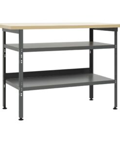 vidaXL Werkbank 120x60x85 cm staal grijs