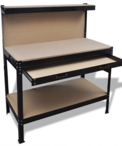 vidaXL Werkbank met ophangbord en lade