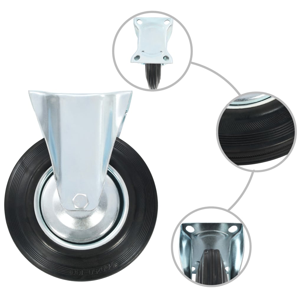 vidaXL Wielen 4 st 200 mm - Afbeelding 3