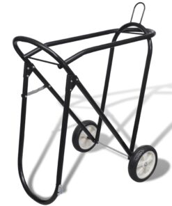 vidaXL Zadelrek met wielen inklapbaar metaal