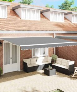 vidaXL Zijde Frame Wit 400 × 300 cm Aluminium