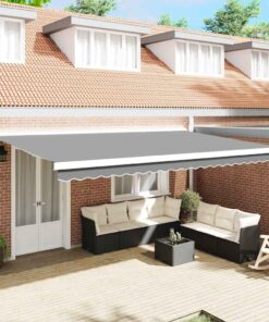 vidaXL Zijde Frame Wit 500 × 300 cm Aluminium