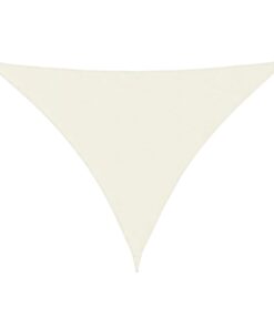 vidaXL Zonnescherm driehoekig 3x4x4 m oxford stof crèmekleurig
